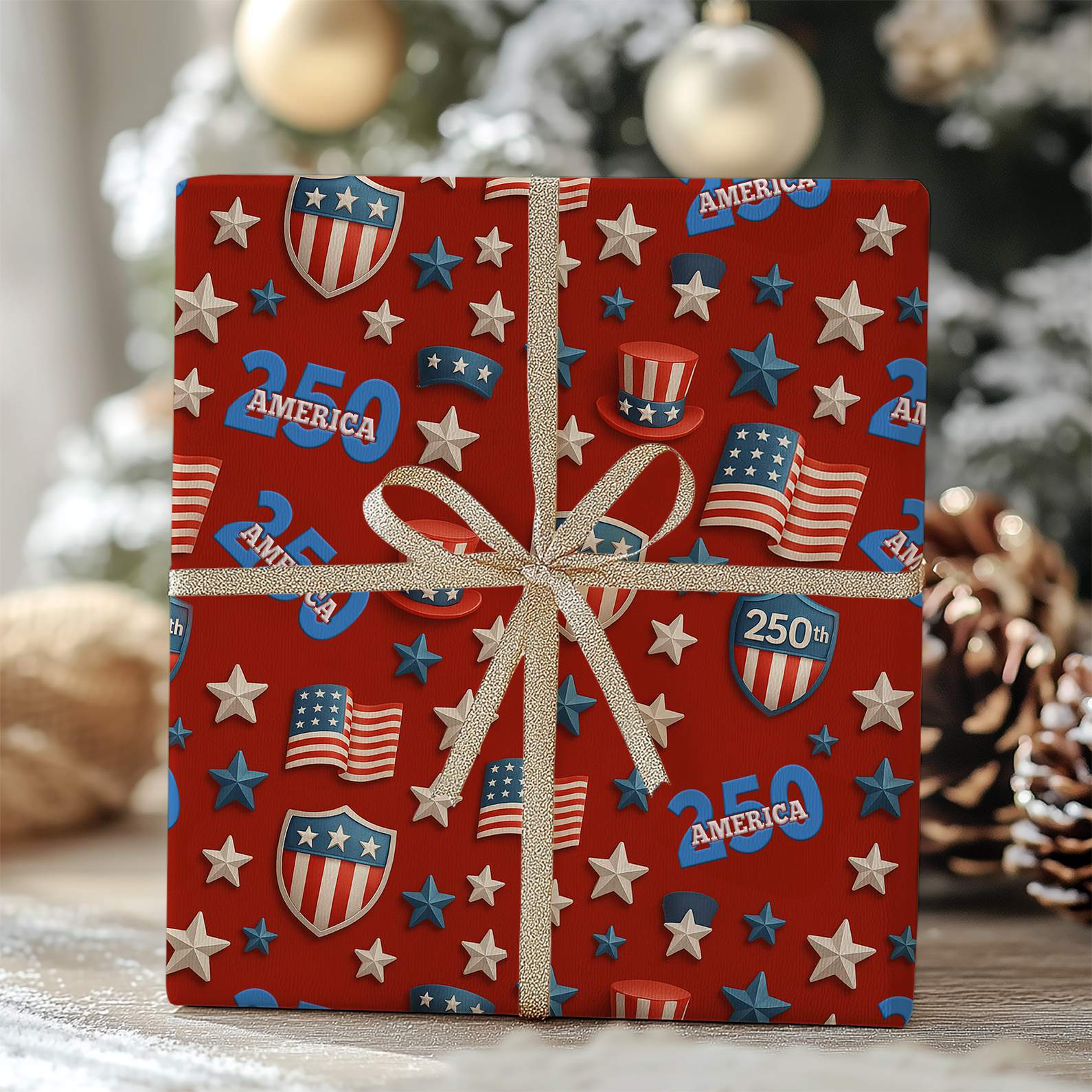 250 Years America Wrapping Paper | Patriotic 250th Anniversary Wrapping Paper | Christmas Wrapping Paper 683441