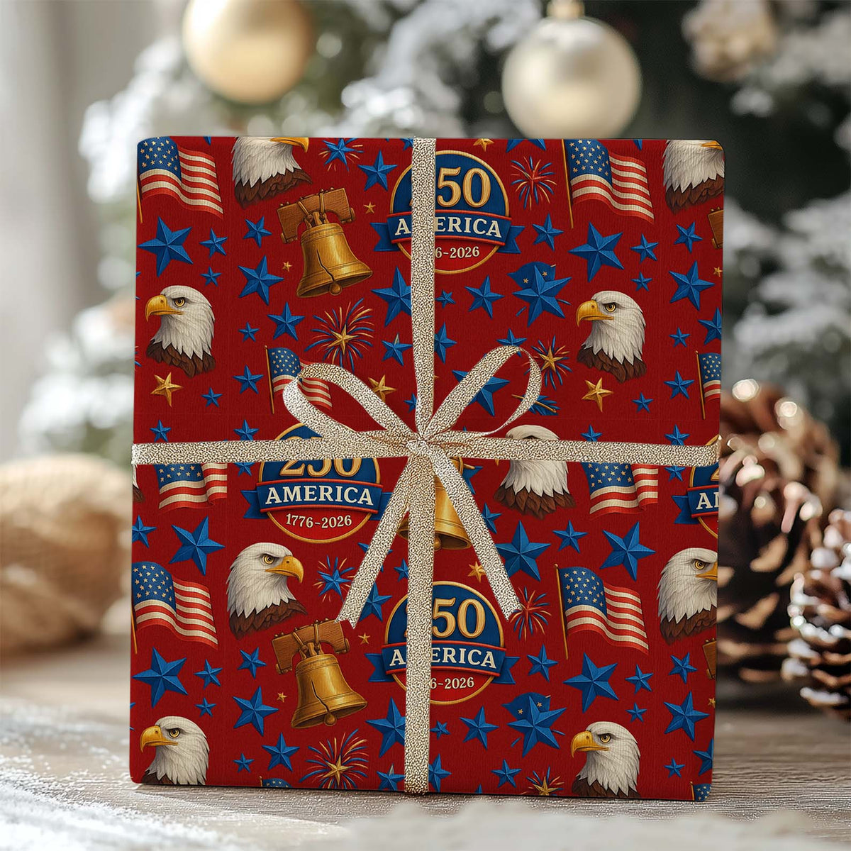 250 Years of America Wrapping Paper, 250 Years Anniversary Wrapping Paper, Wrapping Paper For Christmas 683442