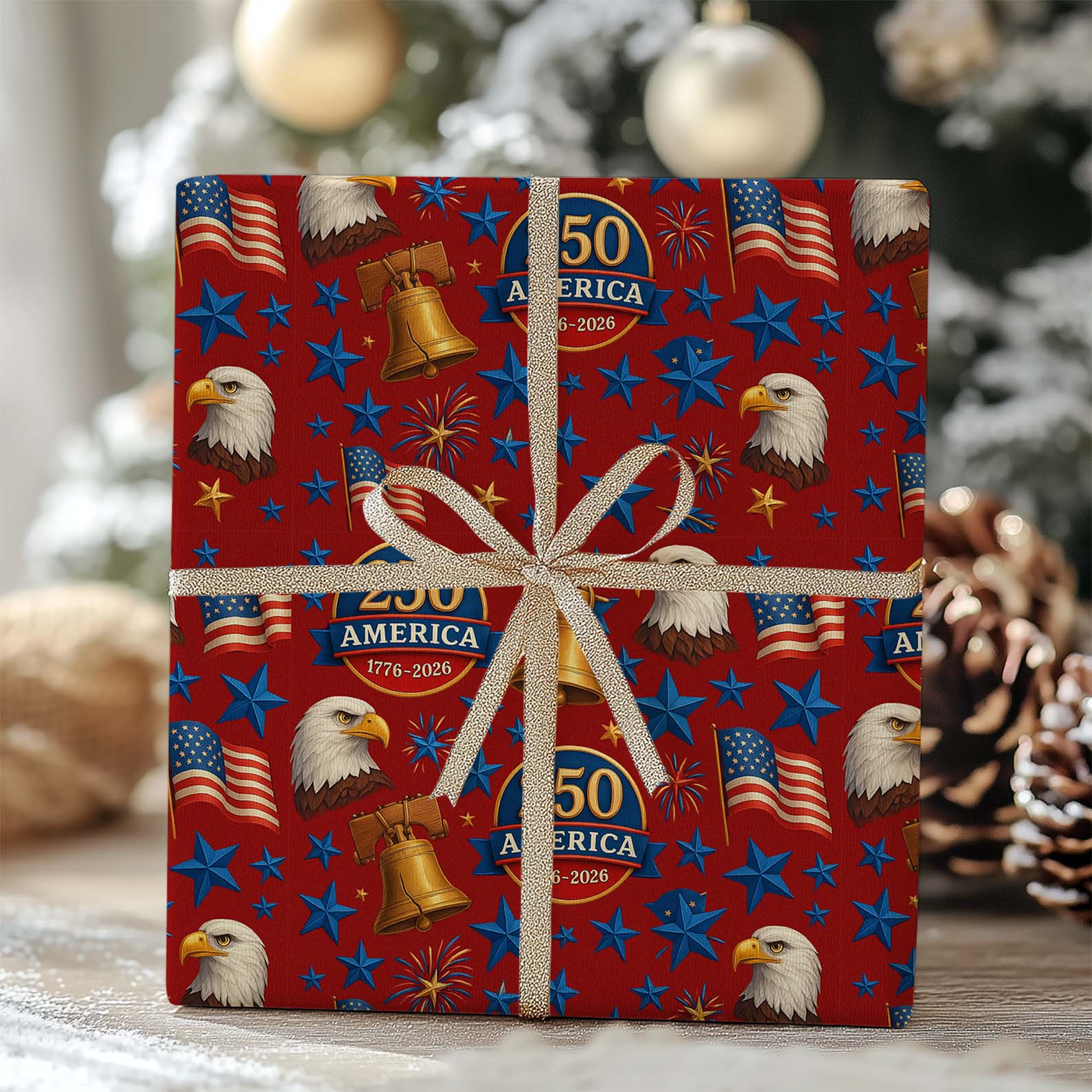 250 Years of America Wrapping Paper, 250 Years Anniversary Wrapping Paper, Wrapping Paper For Christmas 683442