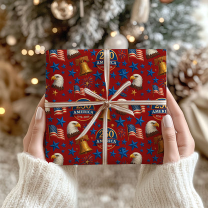 250 Years of America Wrapping Paper, 250 Years Anniversary Wrapping Paper, Wrapping Paper For Christmas 683442