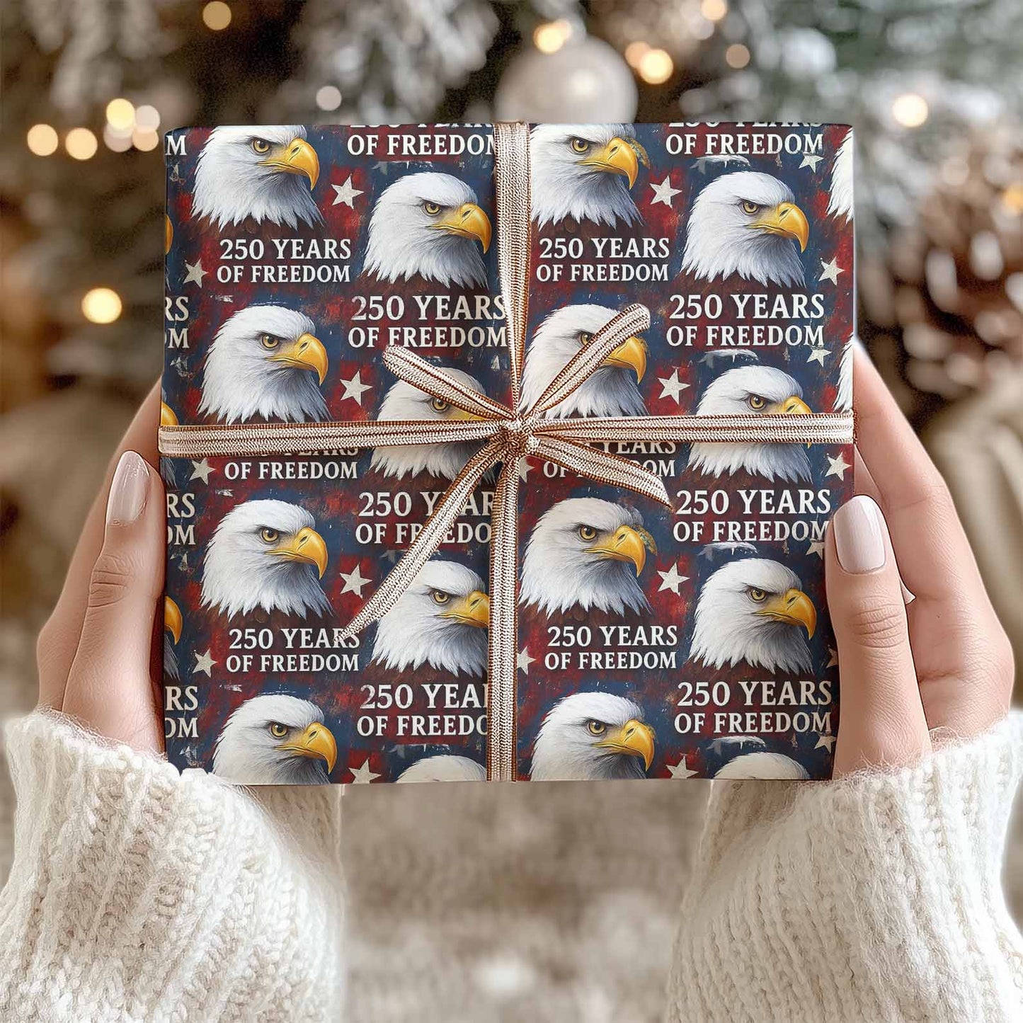 250 Years Of Freedom Wrapping Paper, 250 Years Anniversary Wrapping Paper, Wrapping Paper For Christmas 683457