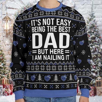 It's Not Easy Being The Best Wife Ugly Sweater, Personalized Custom All-Over-Print Sweatshirt, Gift For Wife Mom Grandma 683459