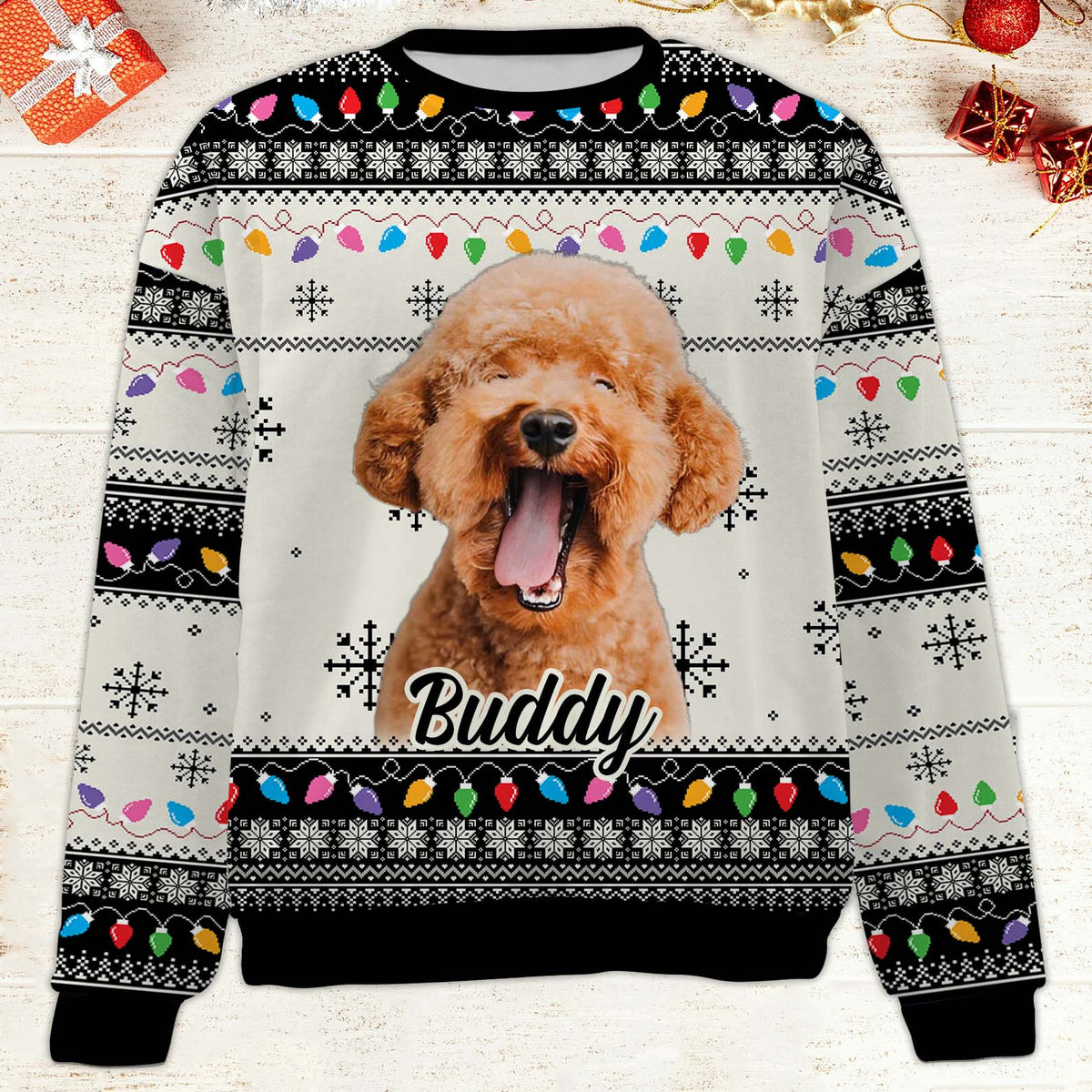 Custom Photo Ugly Sweater, Funny Photo Christmas All-Over-Printed Sweatshirt, Gift For Dog Lovers Cat Lovers 683466
