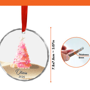 Personalized Name Glass Ornament | Custom Name and Year Christmas Ornament Gift 683475