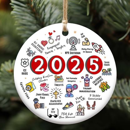 2025 Christmas Ornament | Funny 2025 Year in Review Ornament | Year to Remember Commemorative Ornament 683476