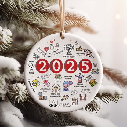 2025 Christmas Ornament | Funny 2025 Year in Review Ornament | Year to Remember Commemorative Ornament 683476