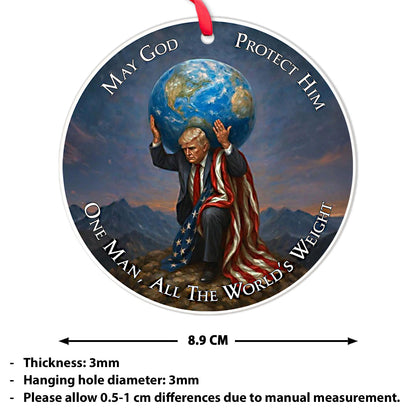 Donald Trump Acrylic Ornament | MAGA American Pride Keepsake | Patriotic Trump Christmas Ornament 683524 - GOP