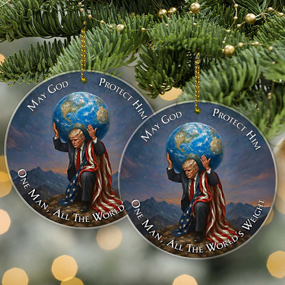 Donald Trump Acrylic Ornament | MAGA American Pride Keepsake | Patriotic Trump Christmas Ornament 683524 - GOP