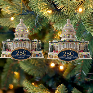 250 Years Anniversary Acrylic Ornament | 250 Years United States of America | Patriotic 1776–2026 Christmas Ornament 683532