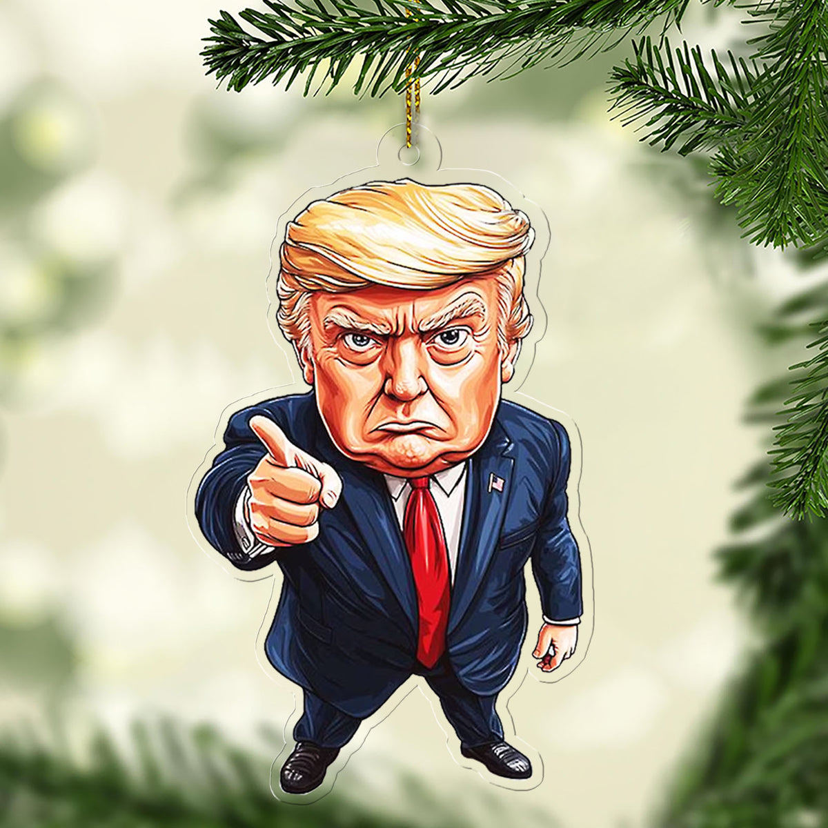 Donald Trump Acrylic Ornament | Funny President Trump Ornament | Patriotic Trump Christmas Ornament 683544 - GOP
