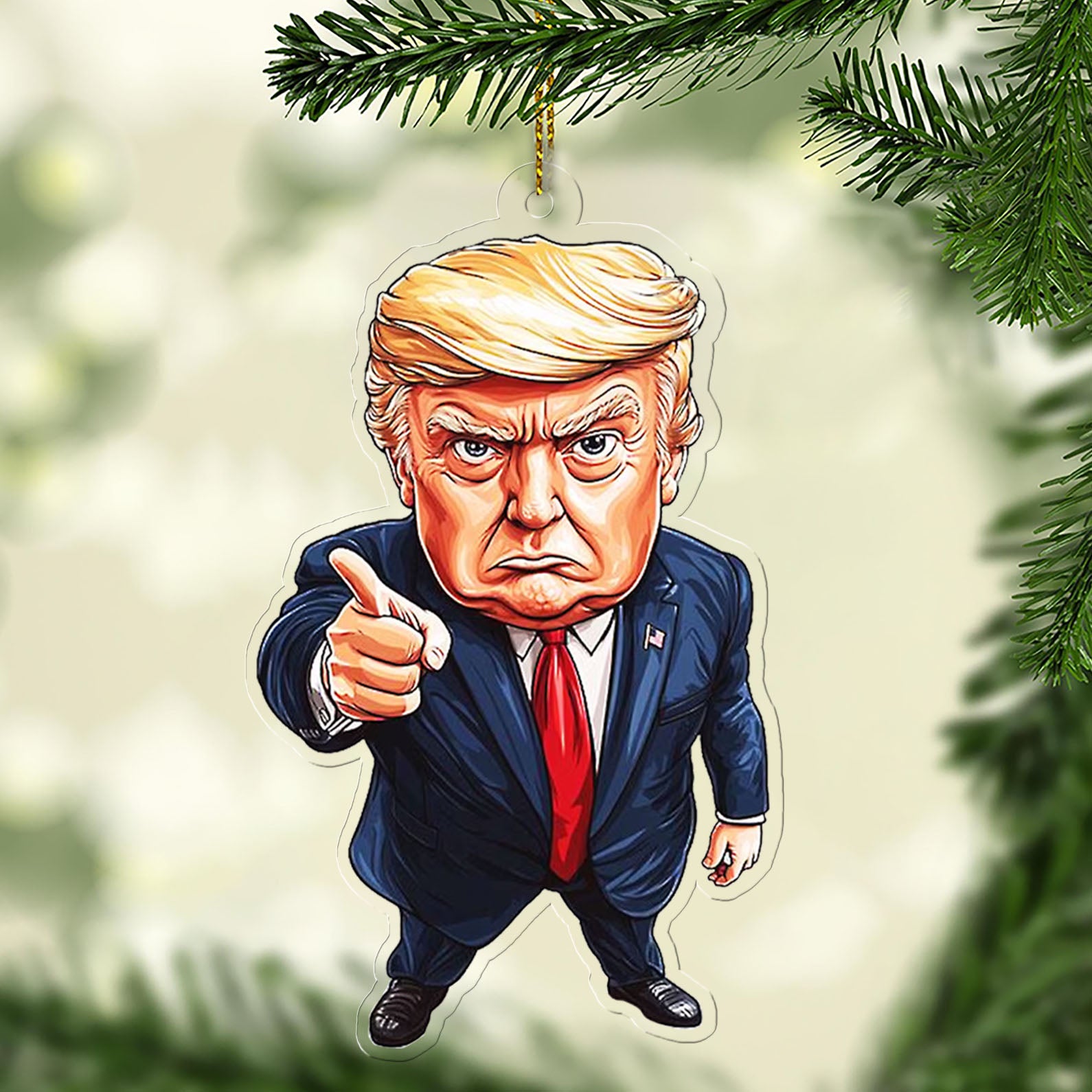 Donald Trump Acrylic Ornament | Funny President Trump Ornament | Patriotic Trump Christmas Ornament 683544 - GOP