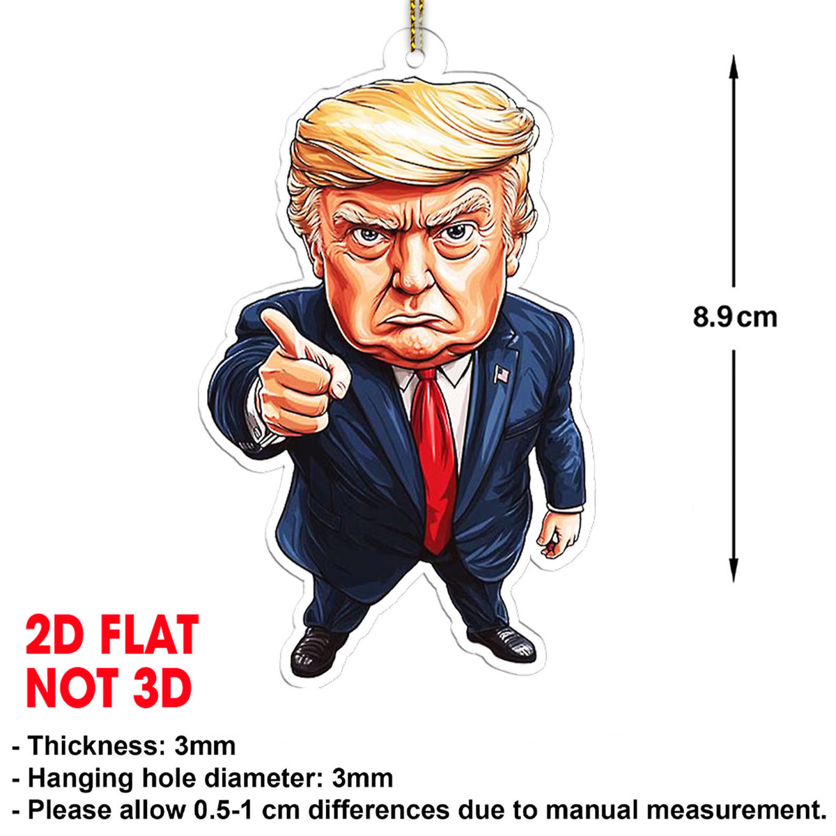 Donald Trump Acrylic Ornament | Funny President Trump Ornament | Patriotic Trump Christmas Ornament 683544 - GOP