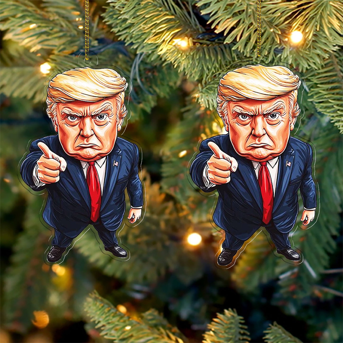 Donald Trump Acrylic Ornament | Funny President Trump Ornament | Patriotic Trump Christmas Ornament 683544 - GOP