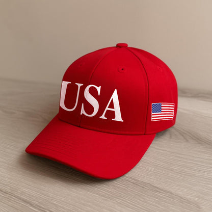 MAGA USA Flag Hat | 45 47 Trump Baseball Cap | USA Flag Double-Sided Print Hat | Patriotic Republican Gift for Men Women 683548