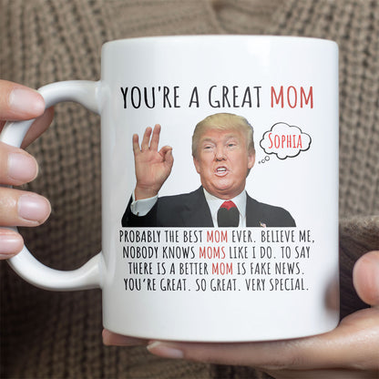 Personalized Name and Title You Are Great Mug, President Donald Trump White Mug, Republican Gift 683551 - GOP