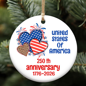 250th Anniversary of the United States Ornament | America 250 Patriotic Ceramic Ornament | Independence Day Gift 683586