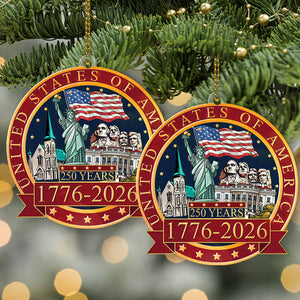 250 Years of America Ornament | America 250 Patriotic Christmas Tree Ornament | 250 Year Anniversary Independence Day Gift 683587