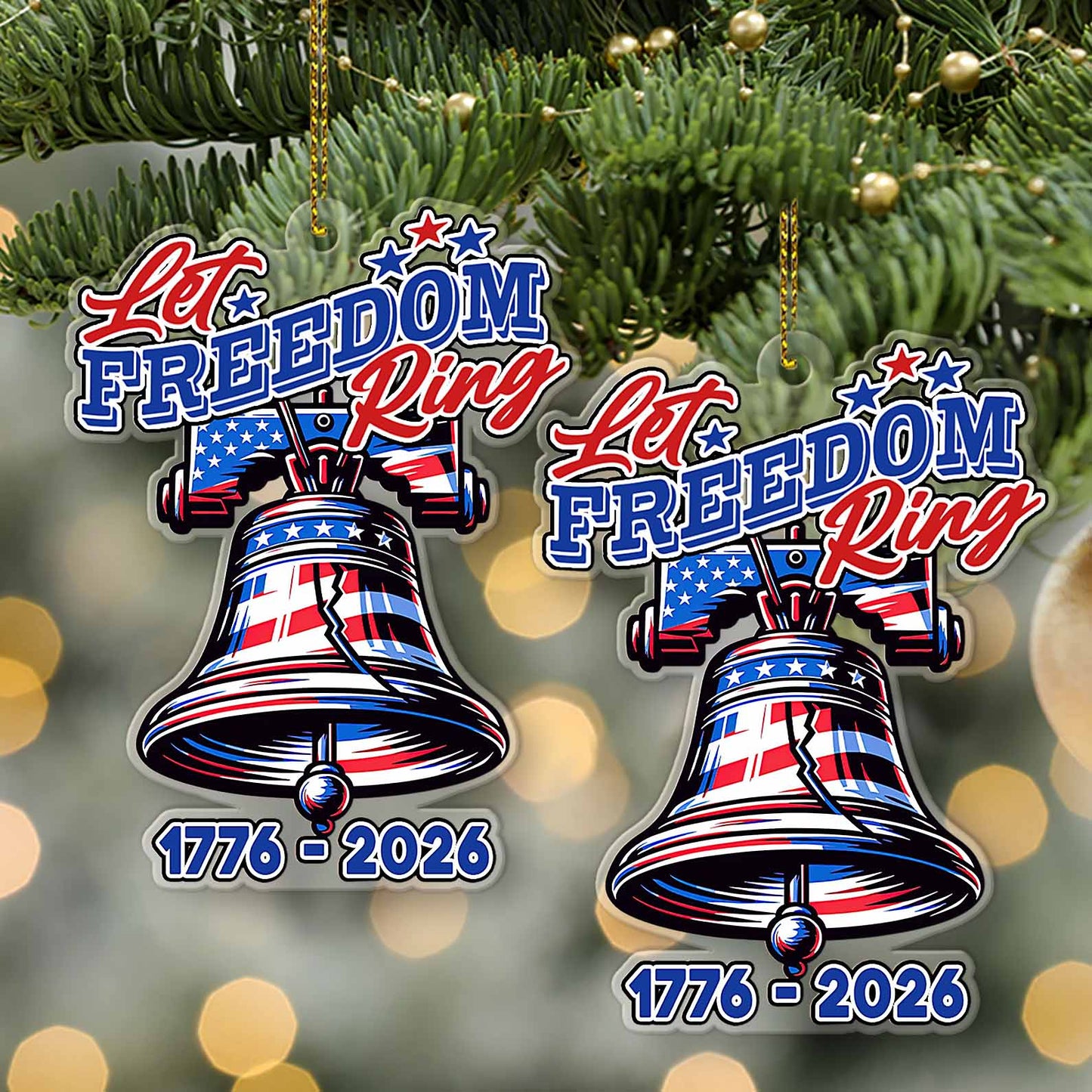 250 Years of America Ornament | 1776–2026 Liberty Bell Decoration | Patriotic Ornament | 250 USA Anniversary Independence Day Gift 683588