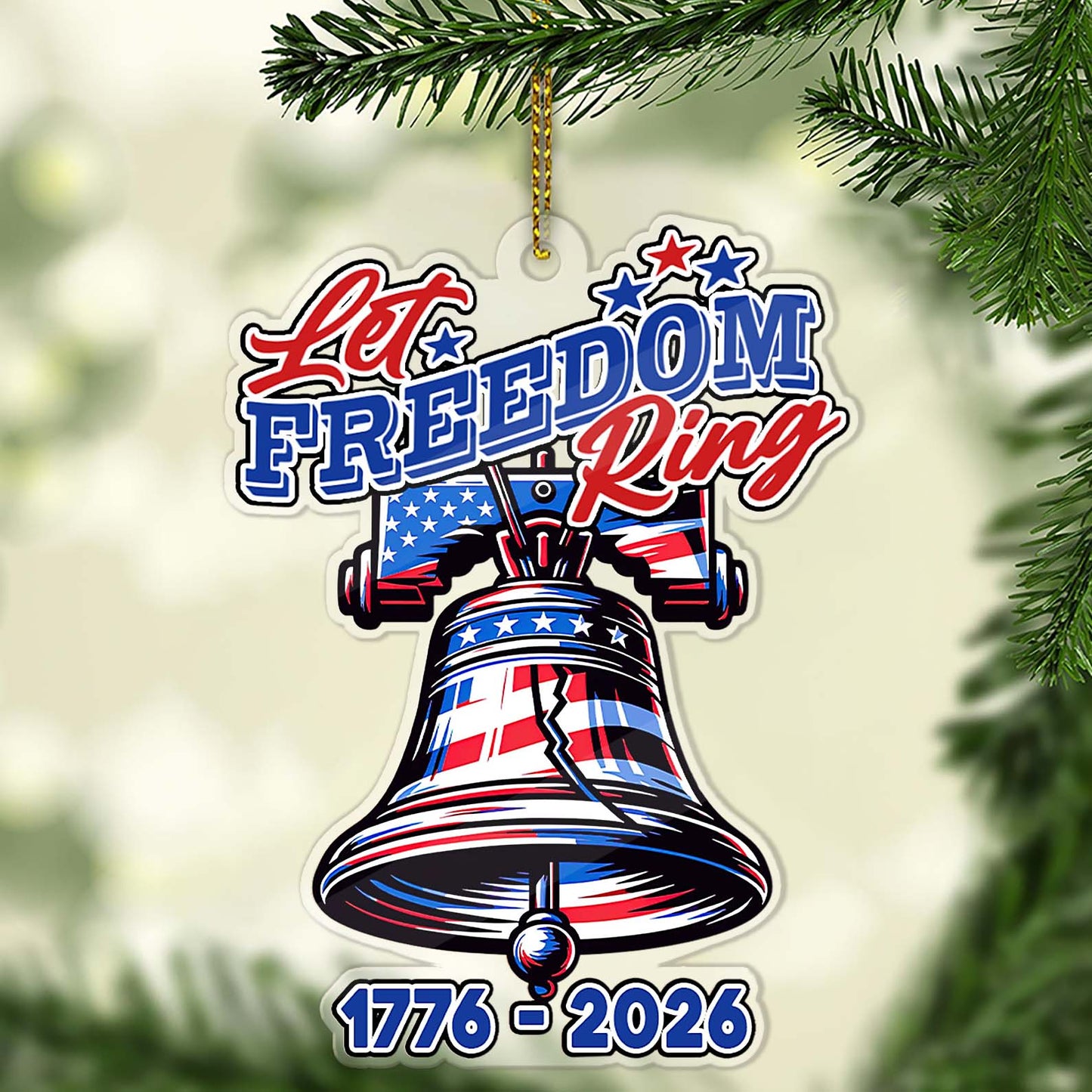 250 Years of America Ornament | 1776–2026 Liberty Bell Decoration | Patriotic Ornament | 250 USA Anniversary Independence Day Gift 683588