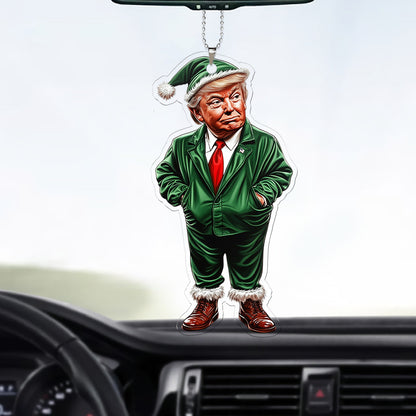 President Trump Santa Car Ornament | Funny Trump Ornament | Decor for Car | Gift for Christmas 683591 - GOP