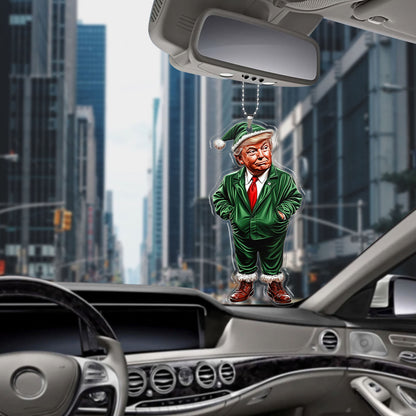 President Trump Santa Car Ornament | Funny Trump Ornament | Decor for Car | Gift for Christmas 683591 - GOP
