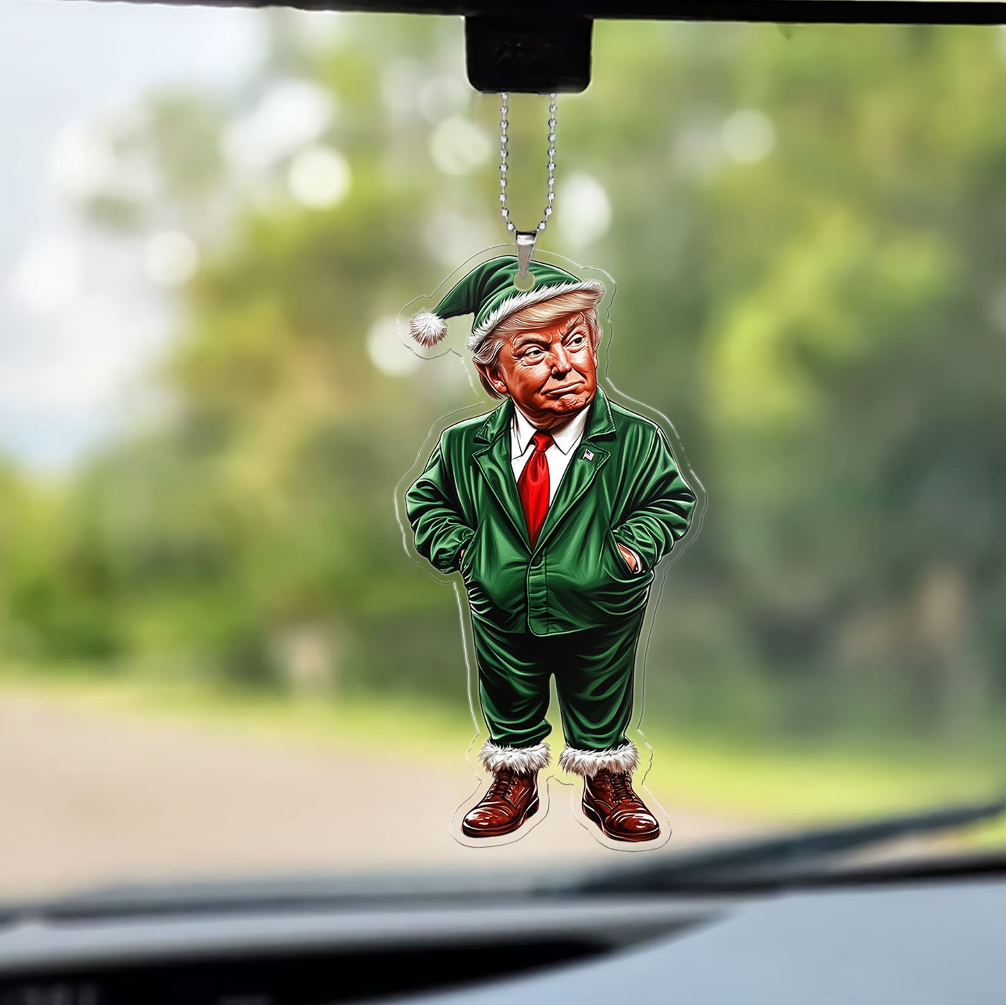 President Trump Santa Car Ornament | Funny Trump Ornament | Decor for Car | Gift for Christmas 683591 - GOP