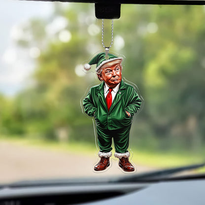 President Trump Santa Car Ornament | Funny Trump Ornament | Decor for Car | Gift for Christmas 683591 - GOP