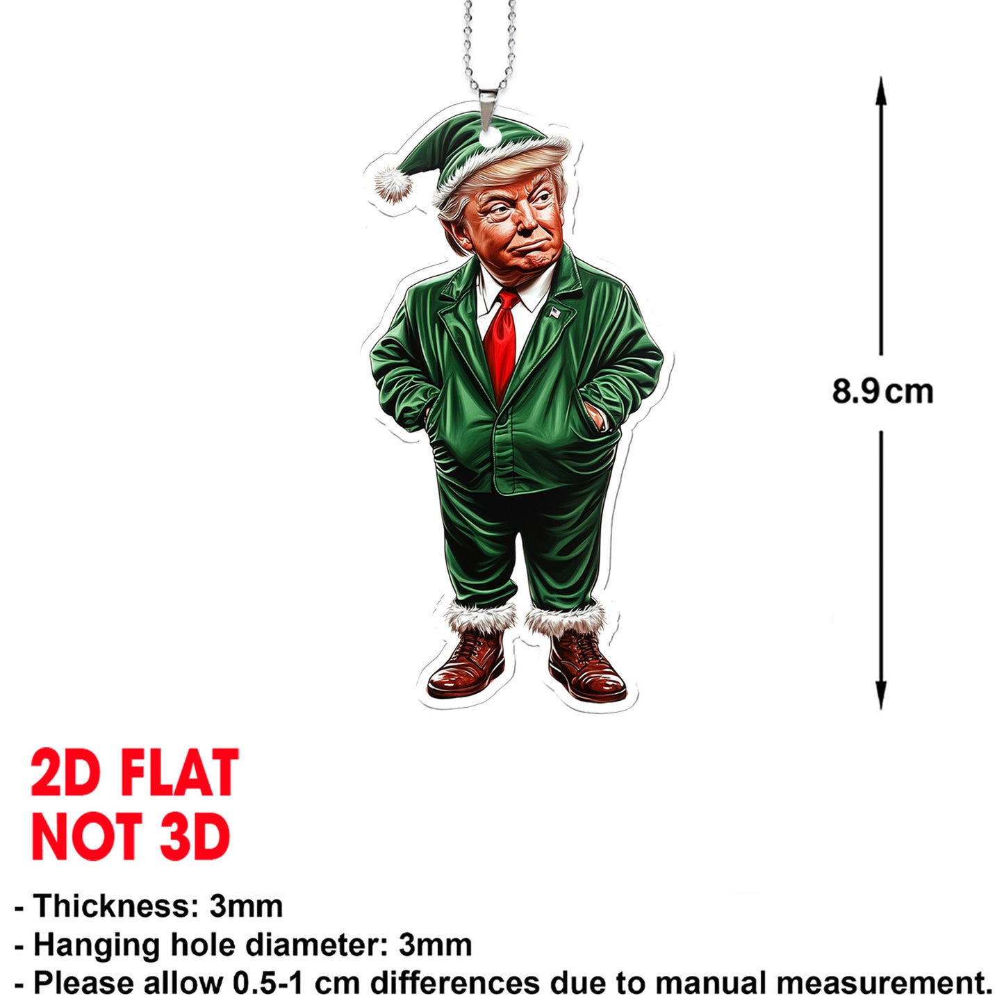 President Trump Santa Car Ornament | Funny Trump Ornament | Decor for Car | Gift for Christmas 683591 - GOP