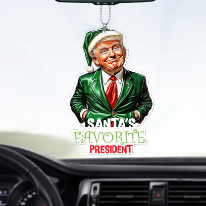 Santa's Favorite President Car Ornament | Funny Trump Ornament | Decor for Car | Gift for Christmas 683591 - GOP
