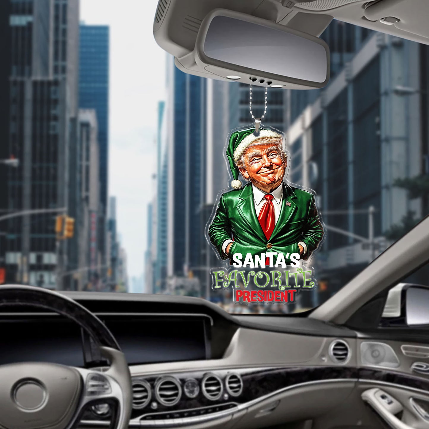 Santa's Favorite President Car Ornament | Funny Trump Ornament | Decor for Car | Gift for Christmas 683591 - GOP