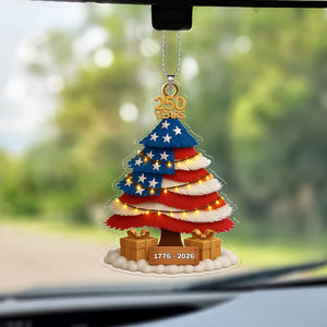 250 Years of America Car Ornament | 250th Anniversary 1776-2026 Ornament | Patriotic 4th of July Ornament 683593