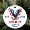 250 Years Ceramic Ornament | Patriotic Independence Day Ornament | 1776–2026 USA Decoration 683604