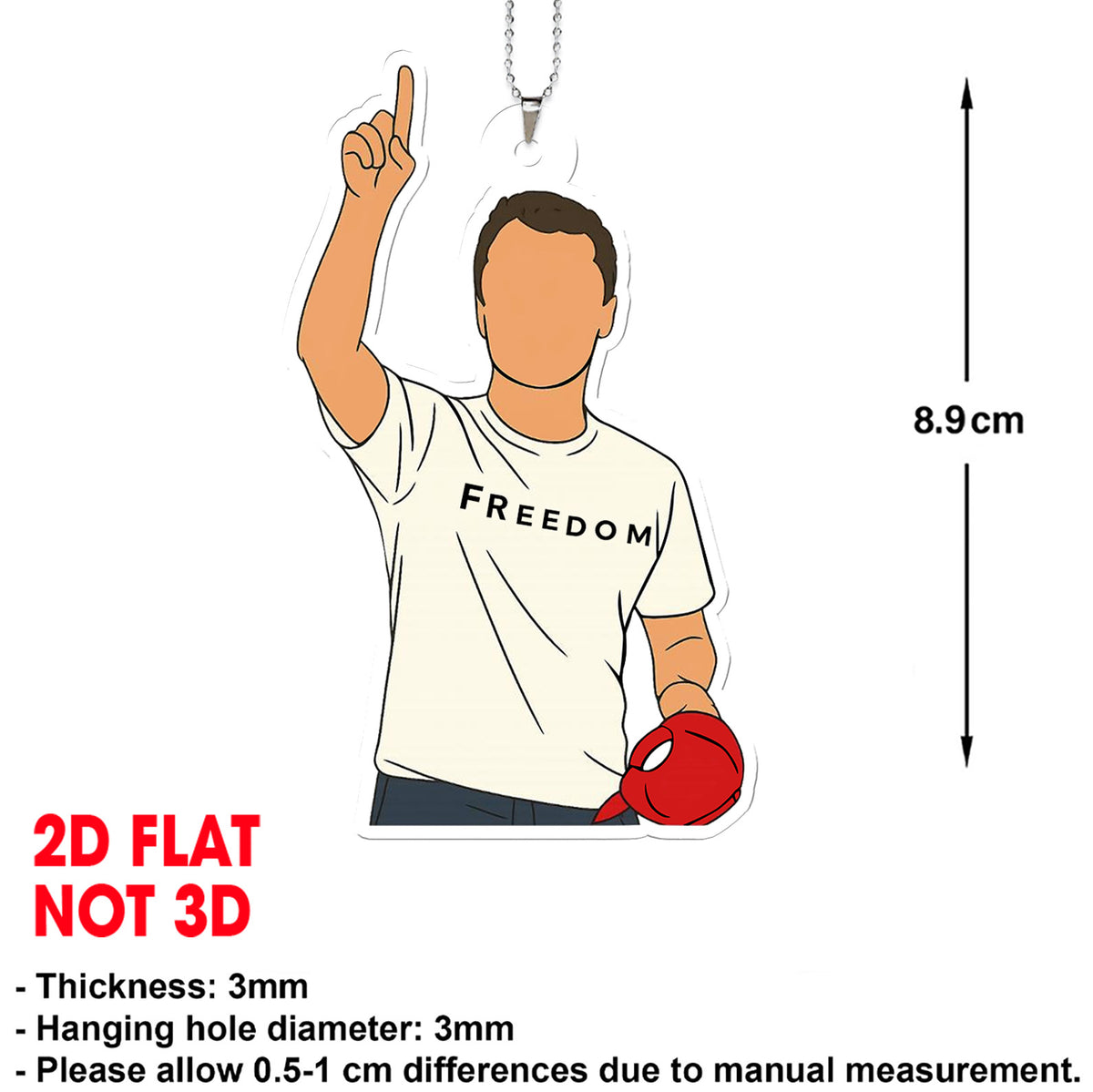 Freedom Charlie Kirk Car Ornament | Charlie Free Speech Hero Ornament | MAGA Christmas Ornament 683610