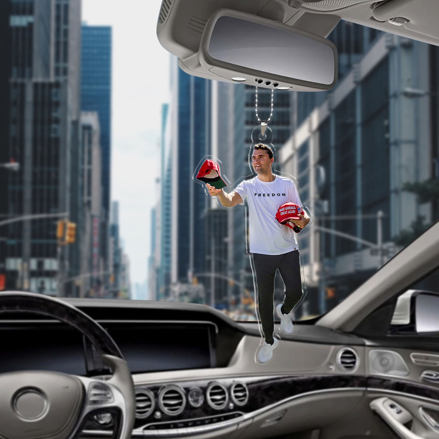 Freedom Charlie Kirk Car Ornament | Charlie Memorial Ornament | MAGA Christmas Ornament  683612