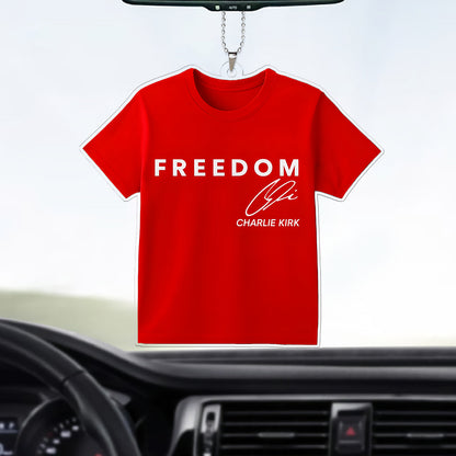 Freedom Charlie Kirk Car Ornament | Charlie Memorial Ornament | MAGA Christmas Ornament  683613
