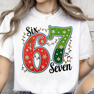 Funny Christmas Six Seven Shirt | Viral 6/7 Meme Sweatshirt | Trending Six Seven Meme Tee 683644