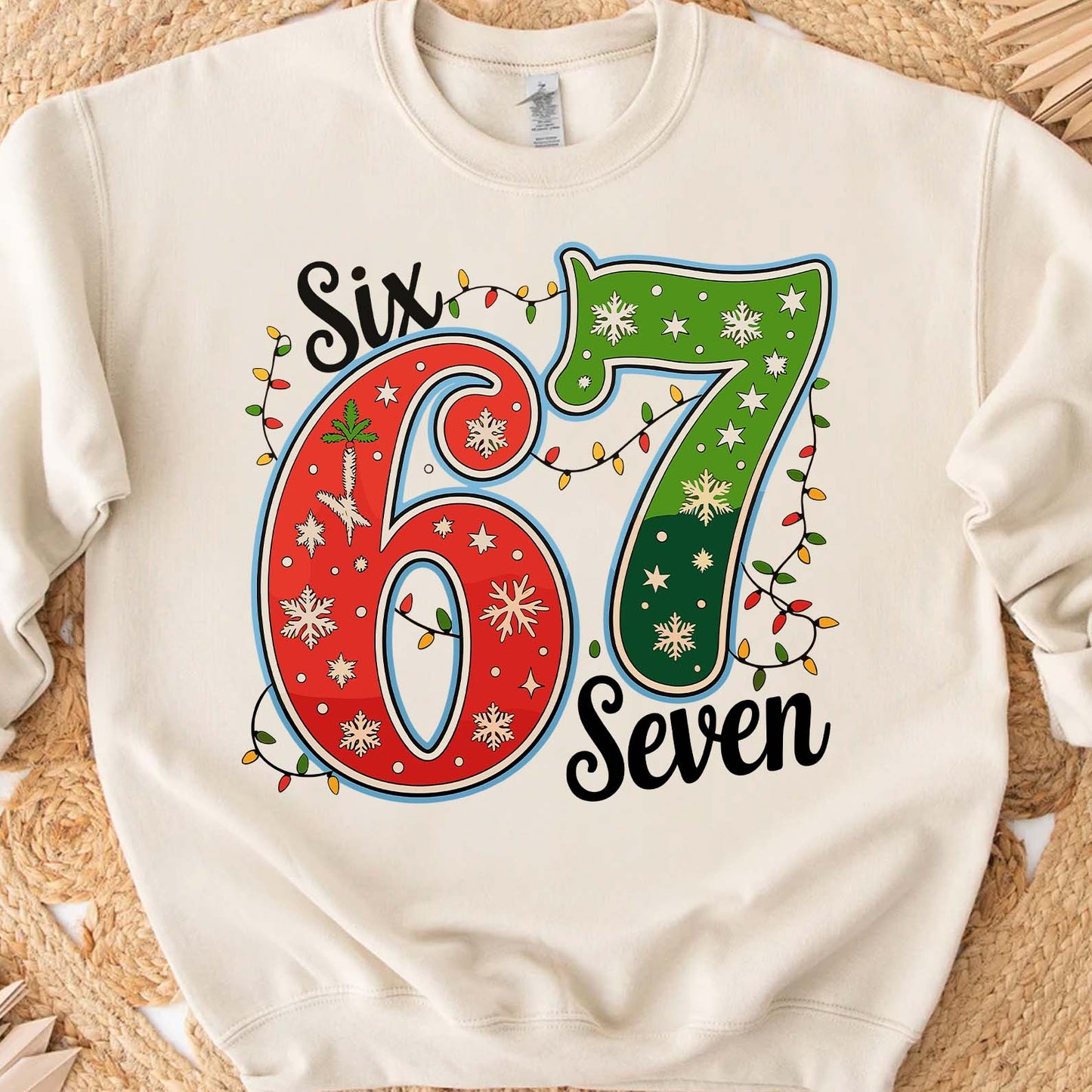 Funny Christmas Six Seven Shirt | Viral 6/7 Meme Sweatshirt | Trending Six Seven Meme Tee 683644