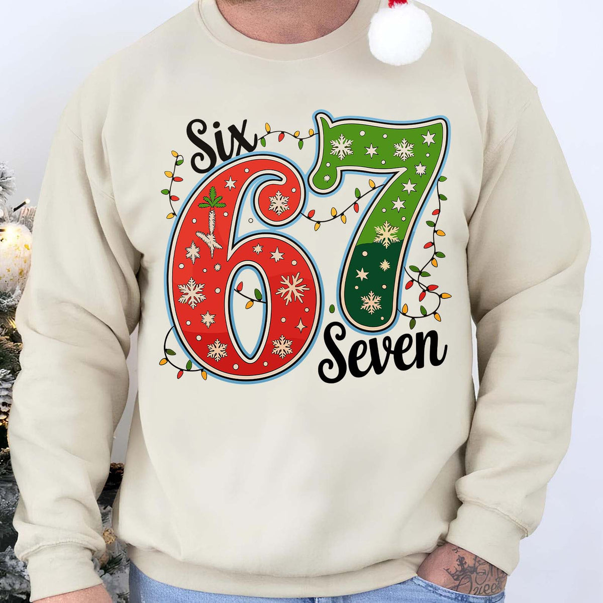 Funny Christmas Six Seven Shirt | Viral 6/7 Meme Sweatshirt | Trending Six Seven Meme Tee 683644