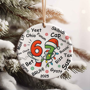 Funny Six Seven Meme Ornament | 6 7 Viral Christmas Keepsake | Christmas Holiday Gift 683646