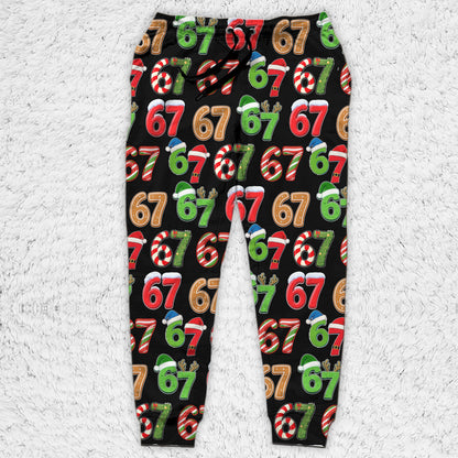 Six Seven Meme Sweatpants | Viral Trending 67 Pajamas | Funny Sweatpants for Christmas 683651