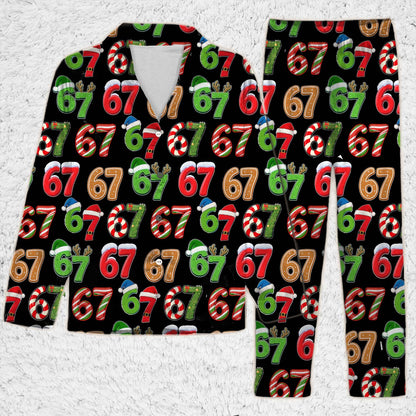 Six Seven Meme Pajamas | Viral Trending 67 Pajamas | Funny Pajamas for Christmas 683651