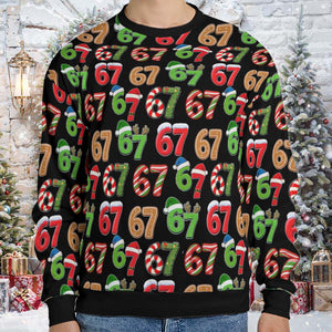Six Seven Meme Christmas Sweater | 6 7 Santa Joke Holiday Sweatshirt | Trending Humor Gift 683651