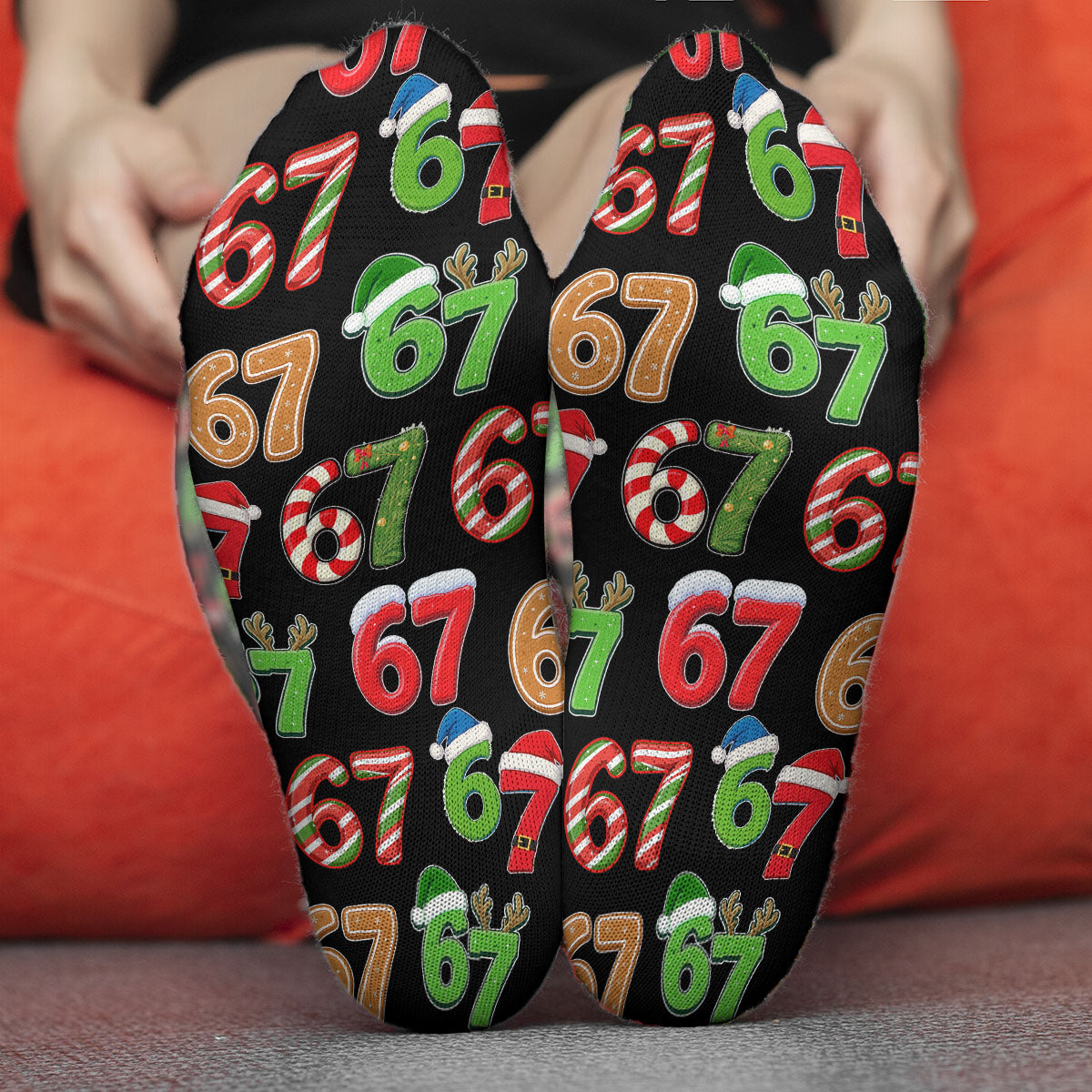 Six Seven Meme Socks | Viral Trending 67 Socks | Funny Socks For Christmas 683651