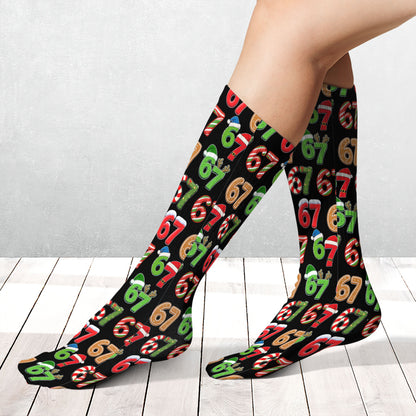 Six Seven Meme Socks | Viral Trending 67 Socks | Funny Socks For Christmas 683651