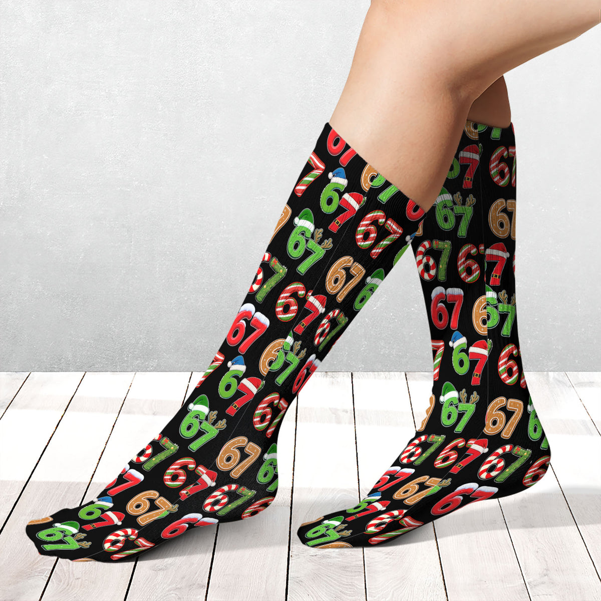 Six Seven Meme Socks | Viral Trending 67 Socks | Funny Socks For Christmas 683651