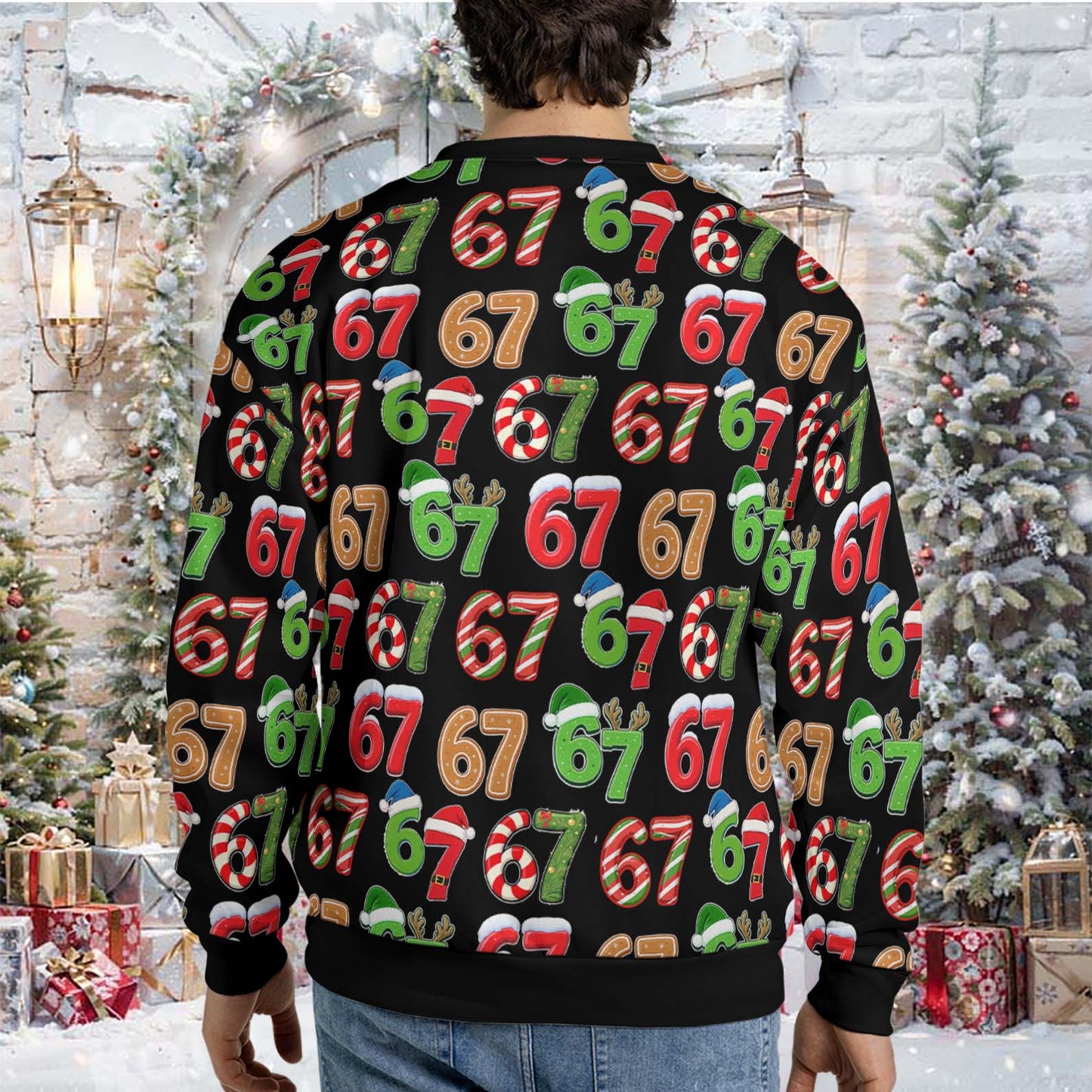 Six Seven Meme Christmas Sweater | 6 7 Santa Joke Holiday Sweatshirt | Trending Humor Gift 683651