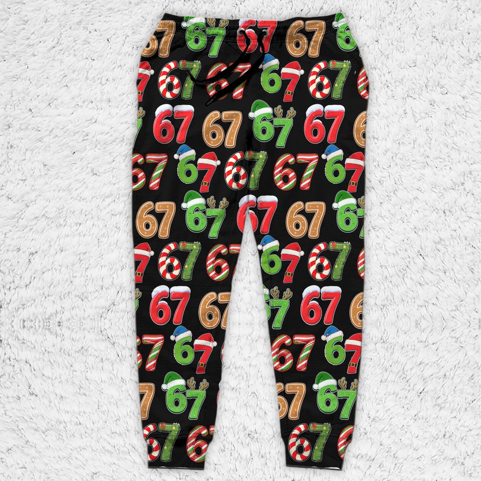 Six Seven Meme Sweatpants | Viral Trending 67 Pajamas | Funny Sweatpants for Christmas 683651