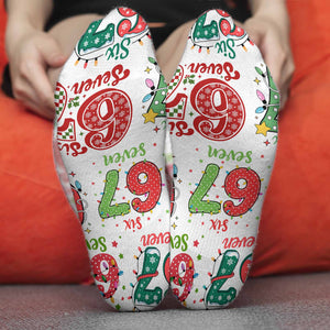 Christmas Six Seven Socks | Funny 6 7 Meme Socks | Trending 6 7 Socks for Christmas 683652