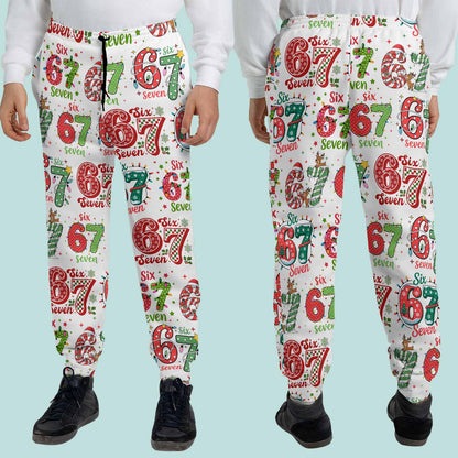 Christmas Six Seven Sweatpants | Funny 6 7 Meme Pajamas | Trending 6 7 Christmas Sweatpants 683652