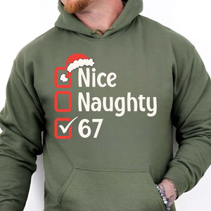 Nice Naughty 67 Sweatshirt | Funny 67 Meme Christmas Shirt | Six Seven Xmas Shirt 683655